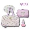 Hatayama Shoji Folding Boston Bag Fruit Hug Kuromi When in H34 x W50 x D24cm When H17 x W25cm 33202838 use stored