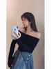 Early Autumn Off-Shoulder Slim-Fit Long-Sleeve T-Shirt for Women