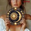 Vintage Tin Sign Sun Moon Wall Art Metal Home Decor