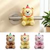 Cartoon Bear Door Bumper Adhesive Free Door Handle Stopper Wall Protector Soft Shock