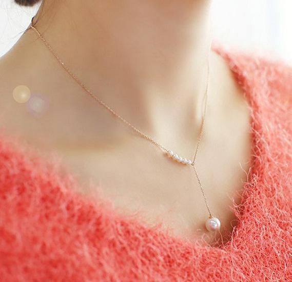 

Elegant Korean Sweet Pearl Clavicle Necklace