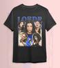 Lorde Music Fan T-shirt: Soft Retro-patterned T-shirt Suitable for Both Men and Women; Couple's Streetwear Top for All Seasons