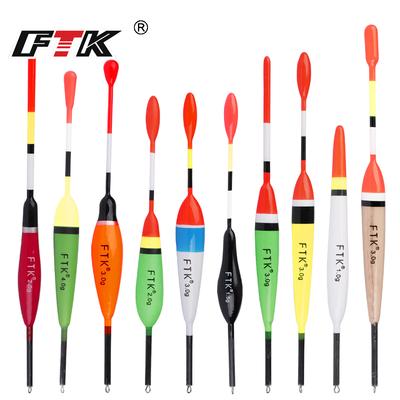 FTK Fishing Floats 10pcs Buoy Bobber Floats Fluctuate Mix Size Color Float Buoy for Fishing Accessories