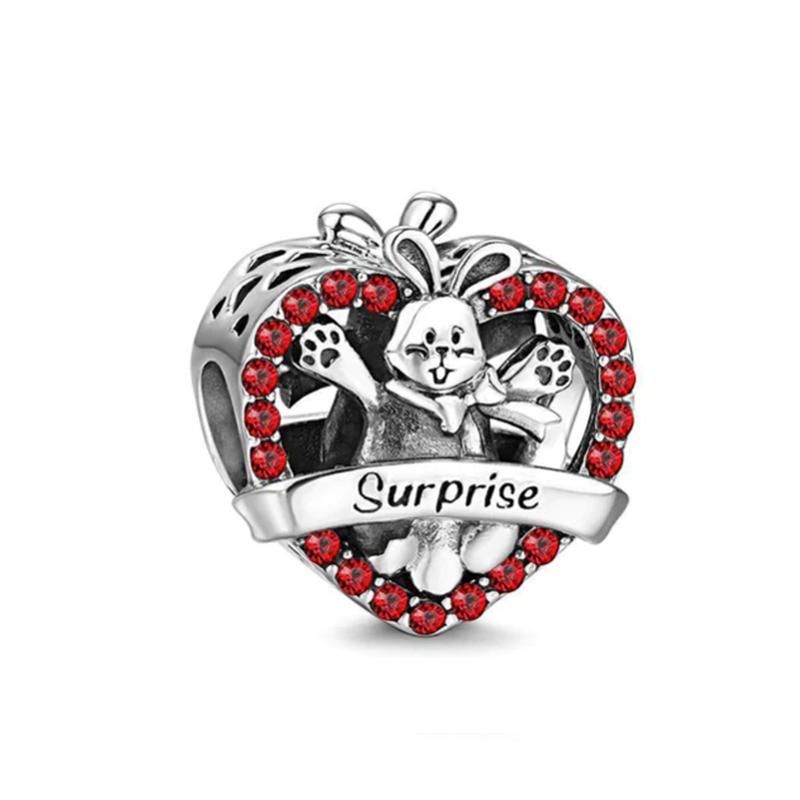 Neue Original Kupferbeschichtete Accessoires Mode Charm Blume Clown Hase Perle Passend Anhänger Armband Für Frauen DIY Schmuck Geschenk