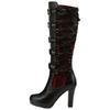 Long Thigh High Boots For Women Women'S Winter Vintage Knee High Boots Chunky High Heel Lace Up Boots Halloween Zapatos De Mujer