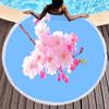 Cherry Blossom Round Beach Towel,Cherry Blossom Tree In The Sun Sand Anti-Sand Beach Blanket Absorbent Quick Dry Soft Pool Towel