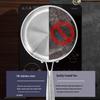 316 Stainless Steel Non-Stick Flat-Bottom Frying Pan for Home & Commercial Use - Ideal for Eggs, Stir-Fry, Induction, and Gas Cookers.
