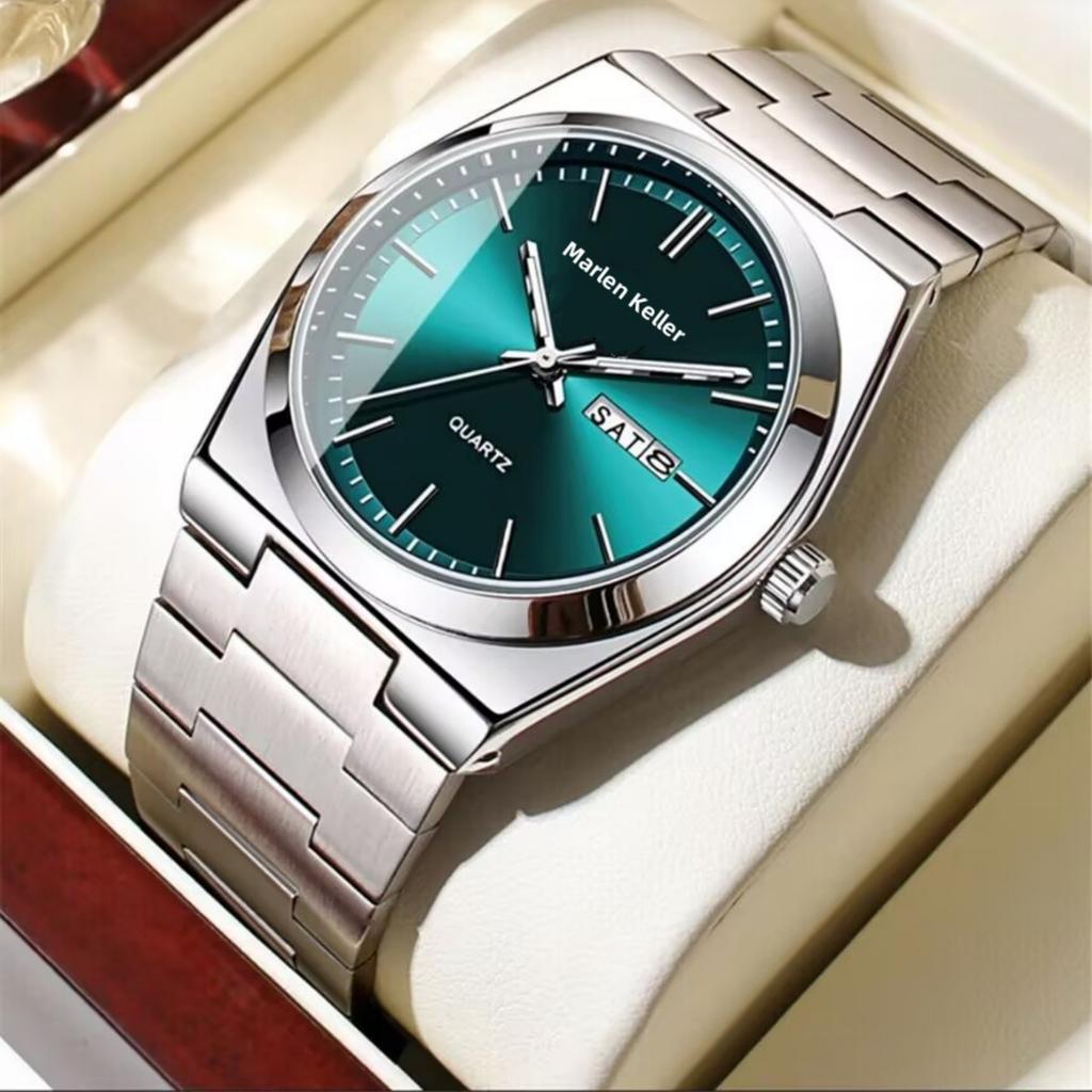 Luxury Quartz Man Wristwatch Sport Men Watches Waterproof Luminous Date Week Stainless Steel Men's Watch