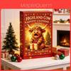 Highland Cow Christmas Countdown Calendar With 3d Tree Decorations For Holiday Gift And Brain Development