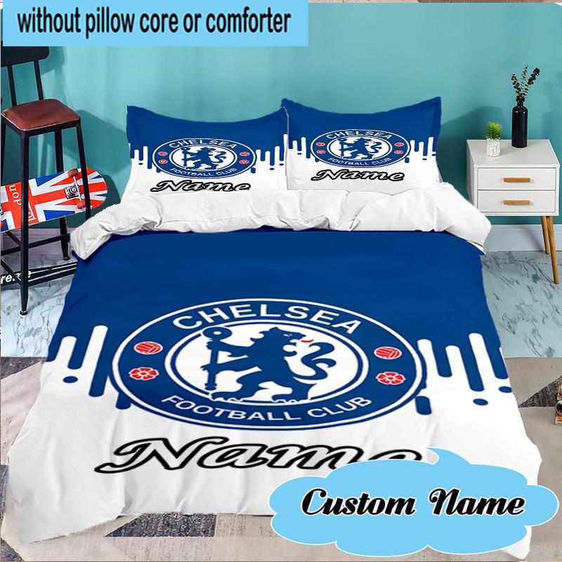 Custom Name House Chelsea Bedding Set 3pcs, Bedding Set Including 1pc Duvet Cover And 2pcs Pillowcases for Bedroom, Dormitory Gift
