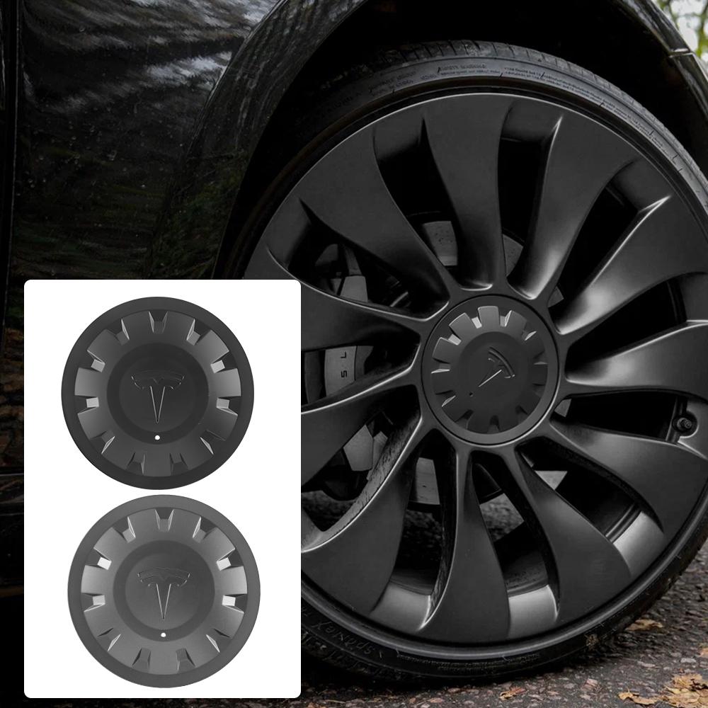 4pcs For Tesla Model Y Performance Styling 21-inch Car Wheel Center Caps Hubcap Cover 1188236-00-A Auto Logo Hub Cap Accessories
