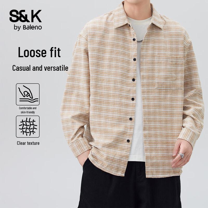 Baleno Men s S&K Series Plaid Long-Sleeve Shirt 2XL