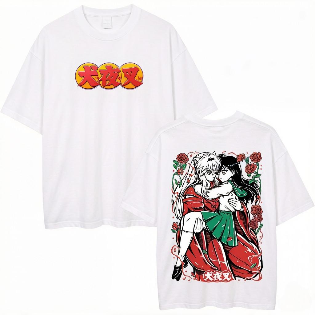 

Adult Size Inuyasha Tshirt Cartoon Style Shortsleeved Version Highquality and Comfortable Versatile for All Occasions M