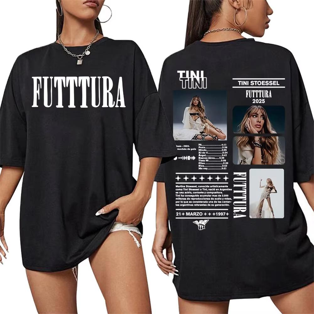 

Tini Stoessel Futtura Tour Graphic T Shirt Men Women Clothing High Street T-shirts Male Cotton Short Sleeve T-shirt S