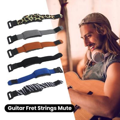 Gitarren-Beam-Tape Hochelastische Baumwolle Gitarrensaiten Geräuschdämpfer Muter Wraps Saiteninstrumente Zubehör für Bass Ukulele