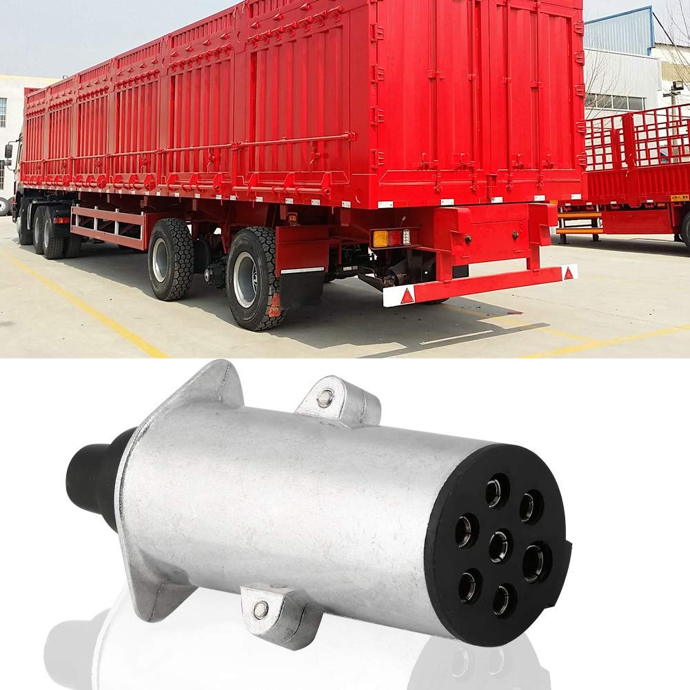 KIMISS European Type 7 Pin Trailer Plug, N Type 7 Pin Round 7 Pole