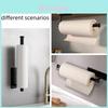 Stainless Steel Extended Kitchen Paper Roll Holder With Wallmount Design For Bathroom Decor