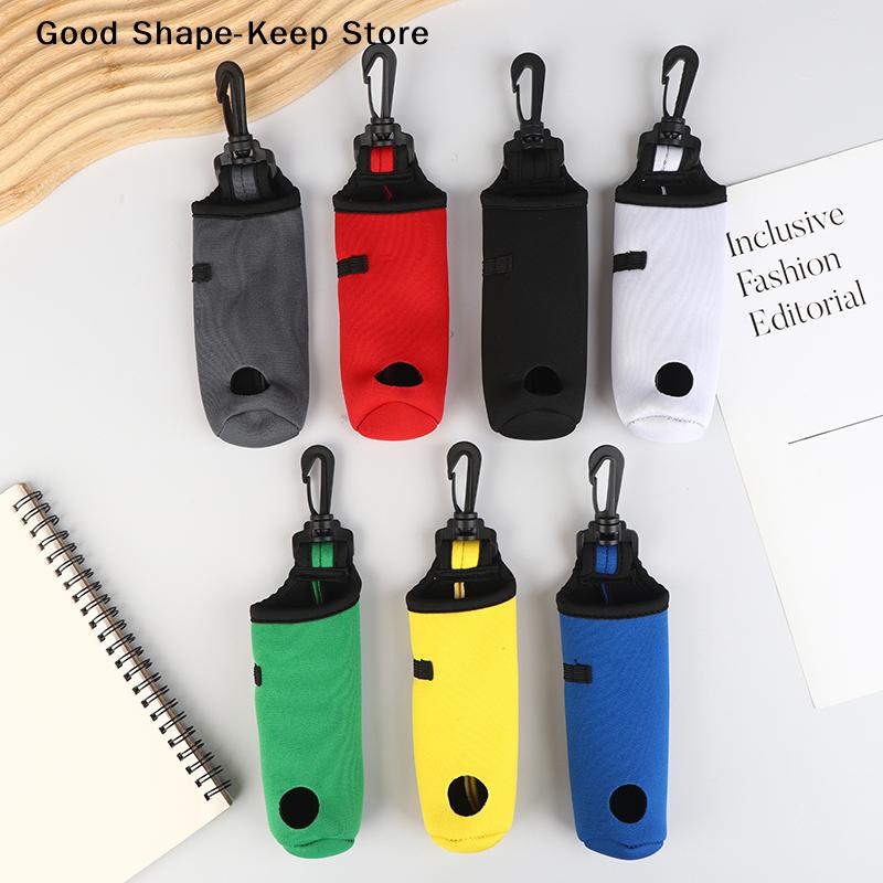 1Pc Portable Golf Gifts Accessories Golf Tee Holder Neoprene Golf Ball Carry Bag Pouch Golf Ball Holder Keychain Belt Clip