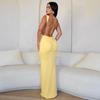2025 European & American Autumn Slimming Backless Ribbon Dress