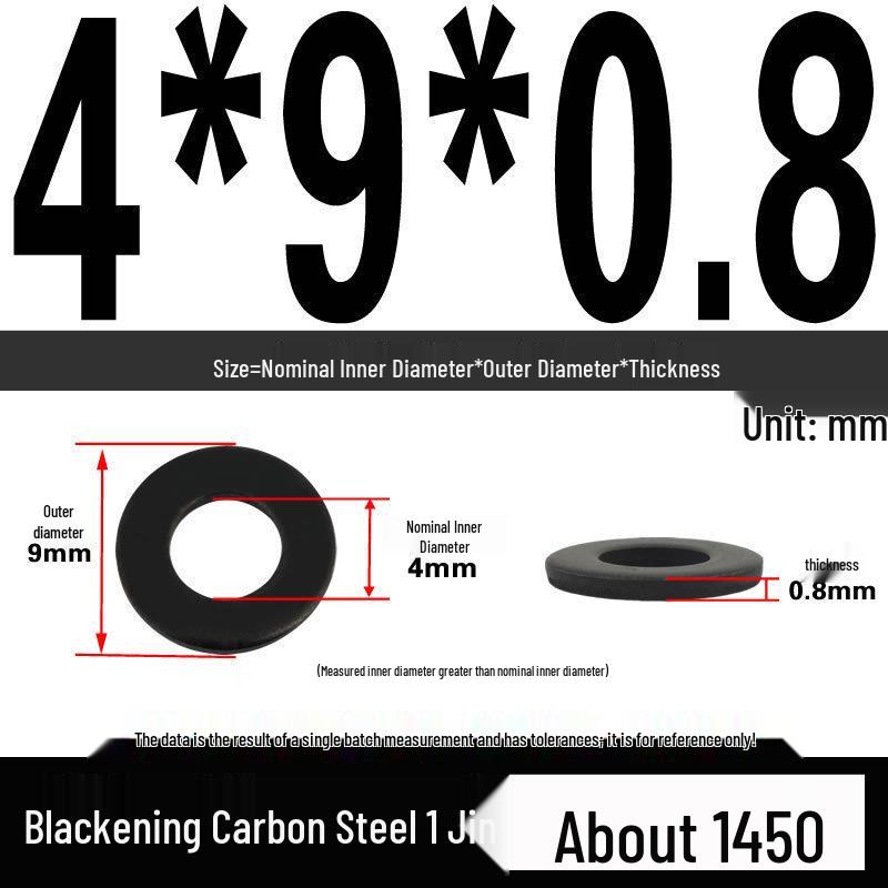 Blackened Thickened Oversized Metal Washer