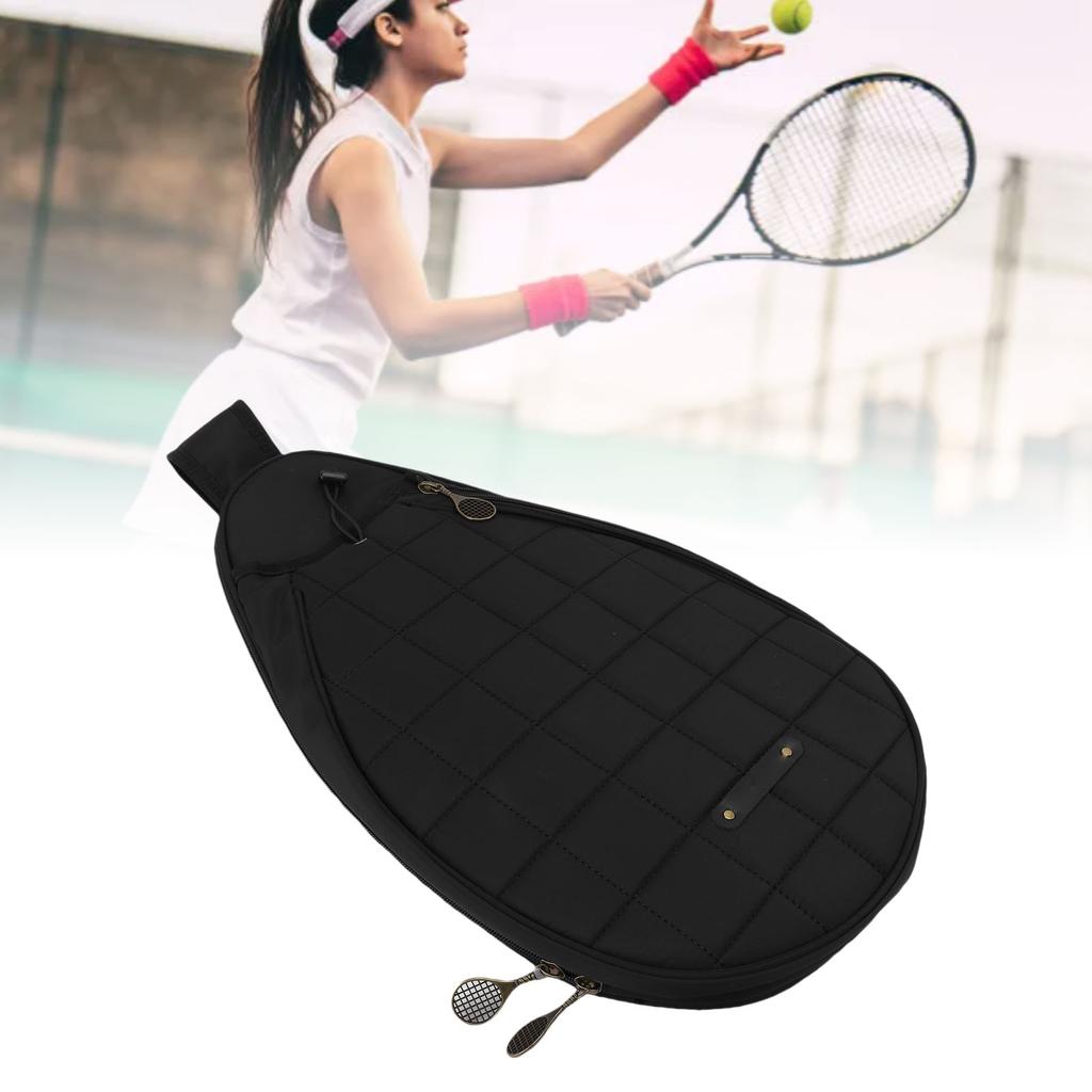 Tennis Backpack for Men Women Polyester Water Proof Tennis Racket Sling Bag with   Strap for Sports Badminton Rackets