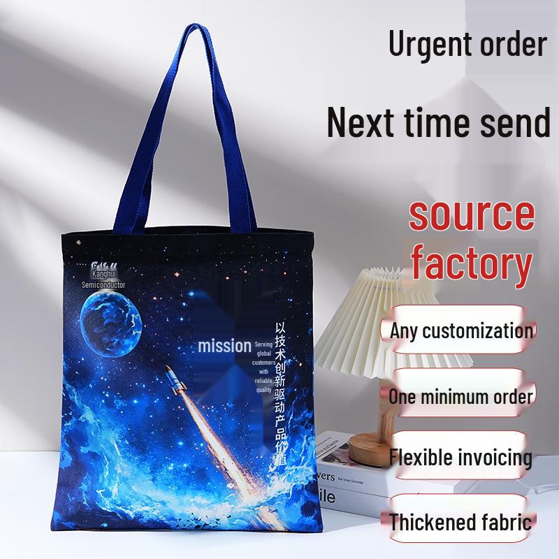 Custom Logo Eco-Friendly Canvas Handbag and Shopping Tote