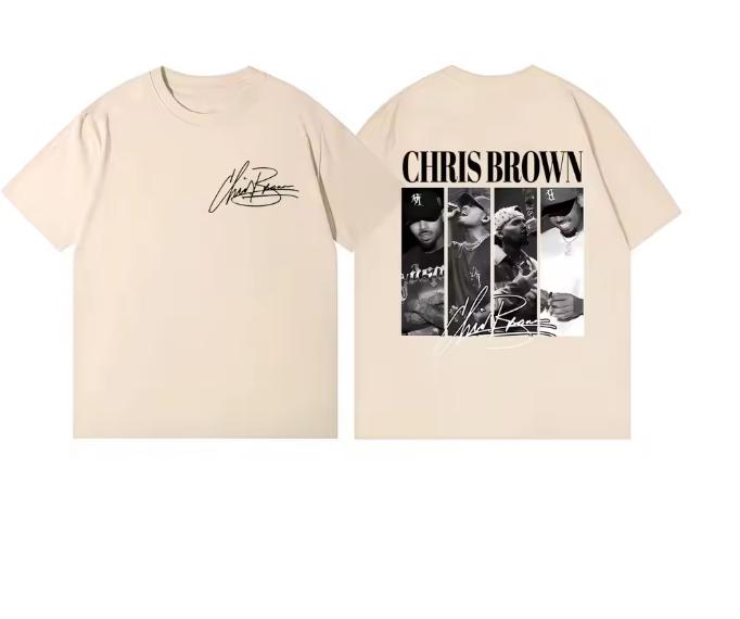 Chris Brown Eclipse Tour 2026 TShirts Unisex Unisex Hip Hop Vintage Short Sleeve T Shirts Summer Fashion Casual Oversized TShirt