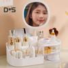 Boîte de rangement de maquillage avec miroir LED, grande capacité, compartiments multiples, boîte de rangement pour pinceaux de maquillage, organisateur de comptoir
