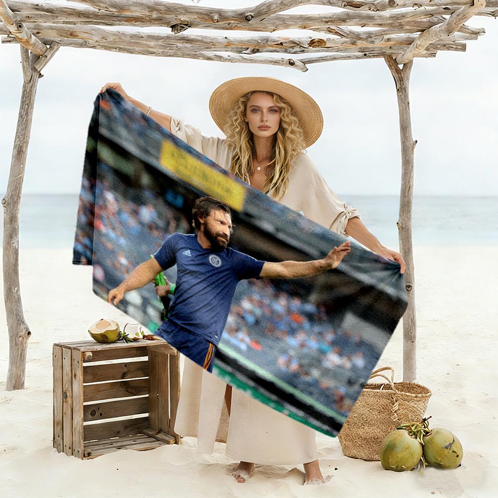 Manchester City Goalkeeper Celebration Beach Towel High Absorbency & Quick-Dry Comfortable Lightweight