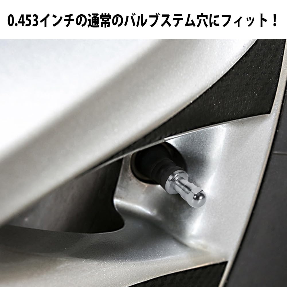 Qiilu [4 pieces] Clamp-in Valve Inside Valve for Aluminum Wheels