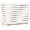 Vidaxl Laundry Basket, White, 88.5X44X76 Cm, Solid Pine Wood