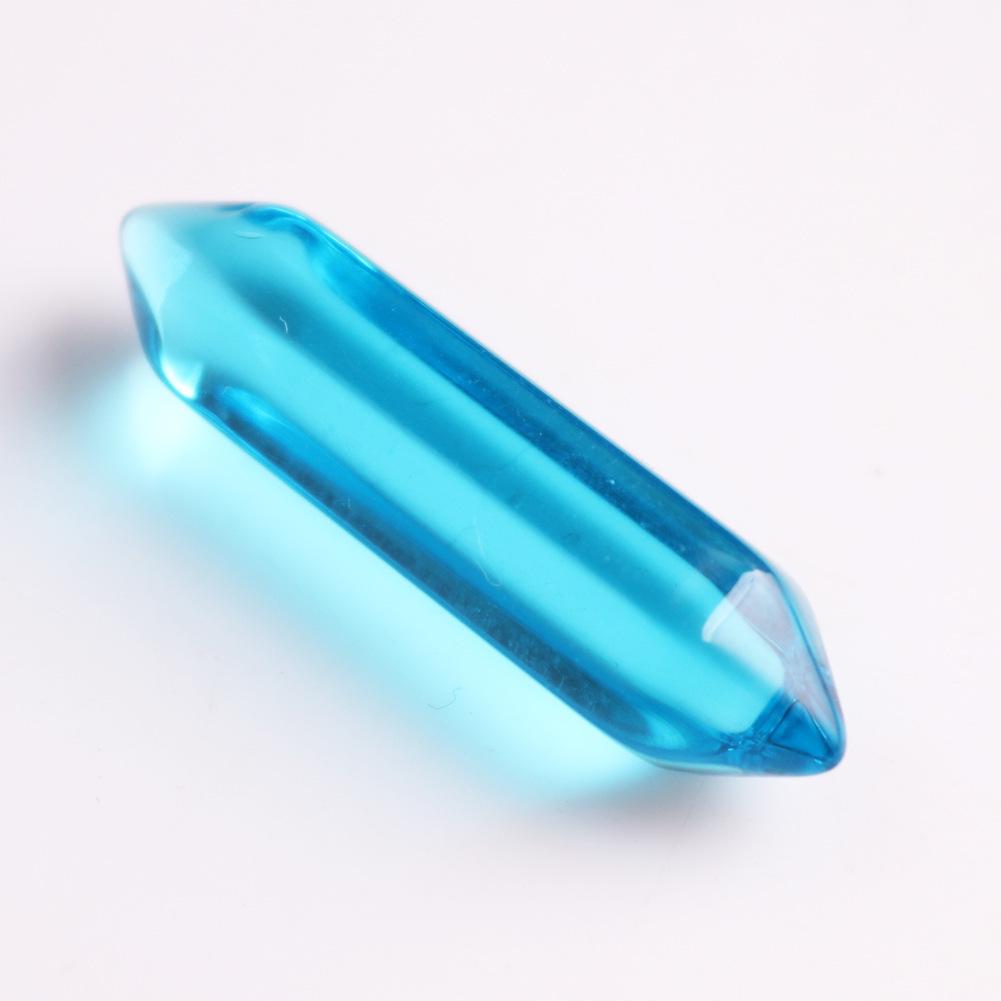 32x8mm Natural Crystal Hexagonal Bullet Pendant for Yoga Necklace