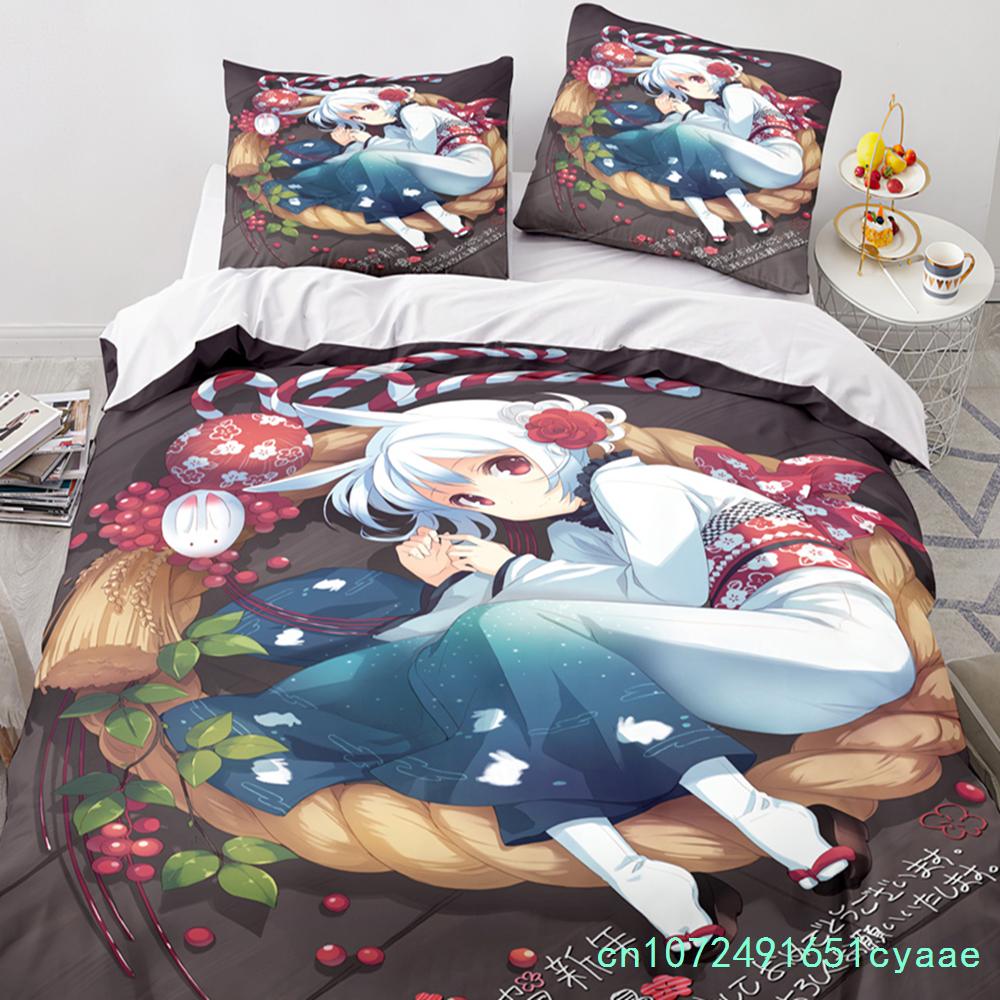 Anime Kawaii Sexy Meisje Beddengoed Set Jongens Meisjes Eenpersoons Tweepersoons Maat Dekbedovertrek Kussensloop Bed Kinderen Volwassenen Mode Hometextiel