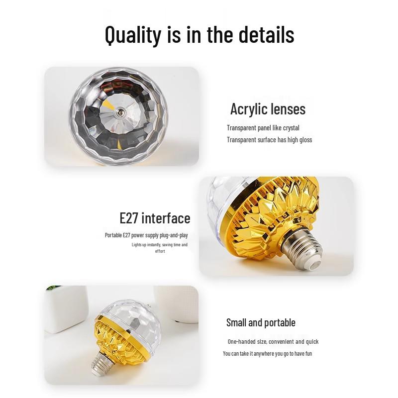 Color-Changing LED New Year Atmosphere Light - Seven-Color Rotating Illuminations