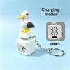 Cute Seagull Keyboard Fidget Toys Keychain Finger Button Clicker Decompression Toys With Sound Lights Rechargeable Ornament