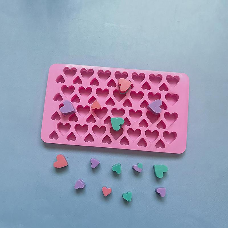 Silikonová forma ve tvaru srdce s 56 dutinami, tácek na kostky ledu, diy čokoládová fondánová forma, 3D pečivo, želé sušenky, pečení, zdobení dortů, nástroje