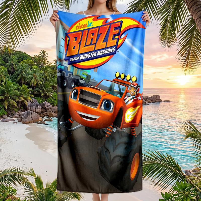 Ręcznik plażowy Monster Machines Fashion: Idealne na letnie przygody Miękkie, chłonne i szybkoschnące, odpowiednie do pływania i kąpieli