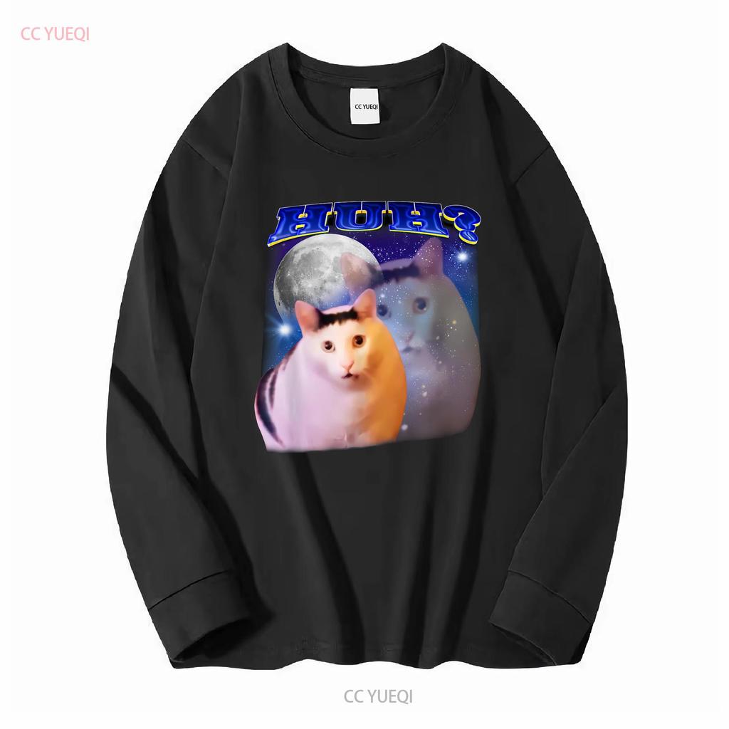 Funny Meme Huh Cat T Shirt vintage Washed Versatile Comfortable Breathable streetwear Stretched designer clothes fashion Casual