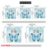 2pcs 2D Flat Printing Party Window Curtains Butterfly Strength Polyester Without Electricity Birthday Party Use for Gold Wall