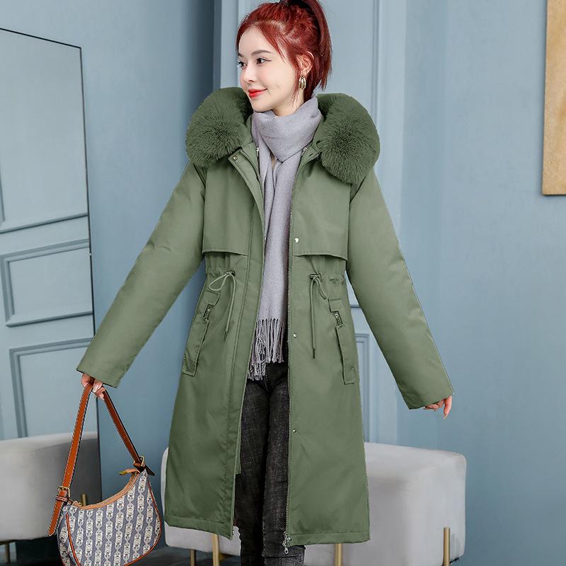 Thickening Pie To Overcome Women's Long Winter Clothes Cotton-padded Jacket Fat MM Winter New Cotton-padded Coat Cotton-padded Jacket