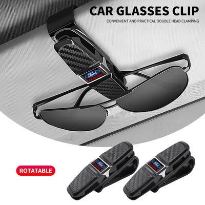Neuer Auto-Sonnenblenden-Brillenclip-Karten-Ticket-Halter-Ständer für Ford Mustang BA Shelby SYNus King GTX1 Ka Fusion Focus F-150 Transit