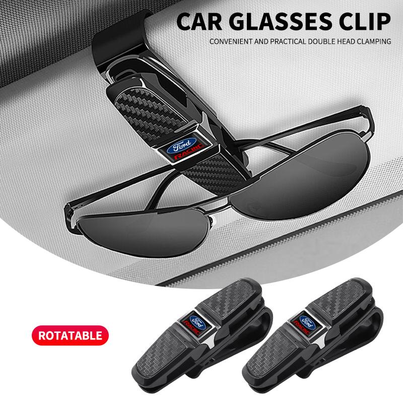 Neuer Auto-Sonnenblenden-Brillenclip-Karten-Ticket-Halter-Ständer für Ford Mustang BA Shelby SYNus King GTX1 Ka Fusion Focus F-150 Transit