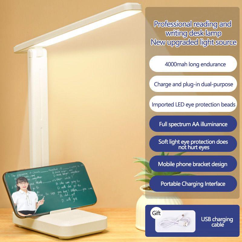 

LED Book Light Touch Folding Table Lamp Bedside Reading Eye Protection USB Charging Night Light Reading Books For Room