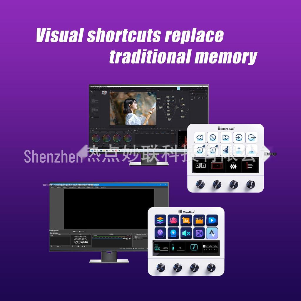 International N4 Streamdeck Visual Control Console with Customizable Touchscreen Keypad