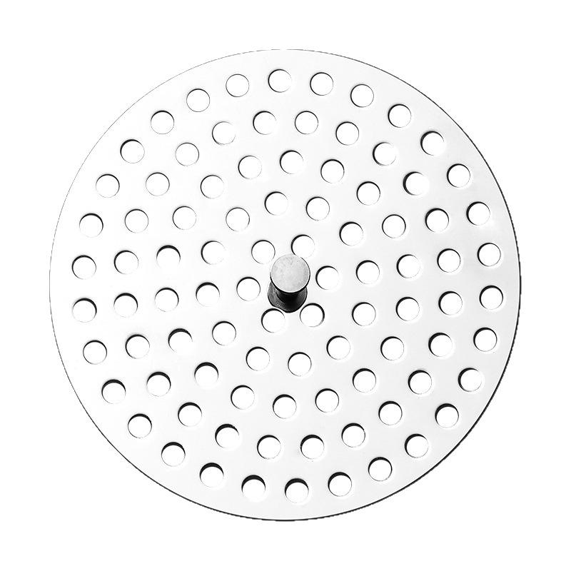 Stainless Steel Round Floor Drain Cover with Anti-Hair Filter and Handle for Hotel Bathrooms