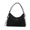 Stylish Black Oxford Fabric Tote Bag With Large Capacity And Comfortable Shoulder Strap For Daily Commute