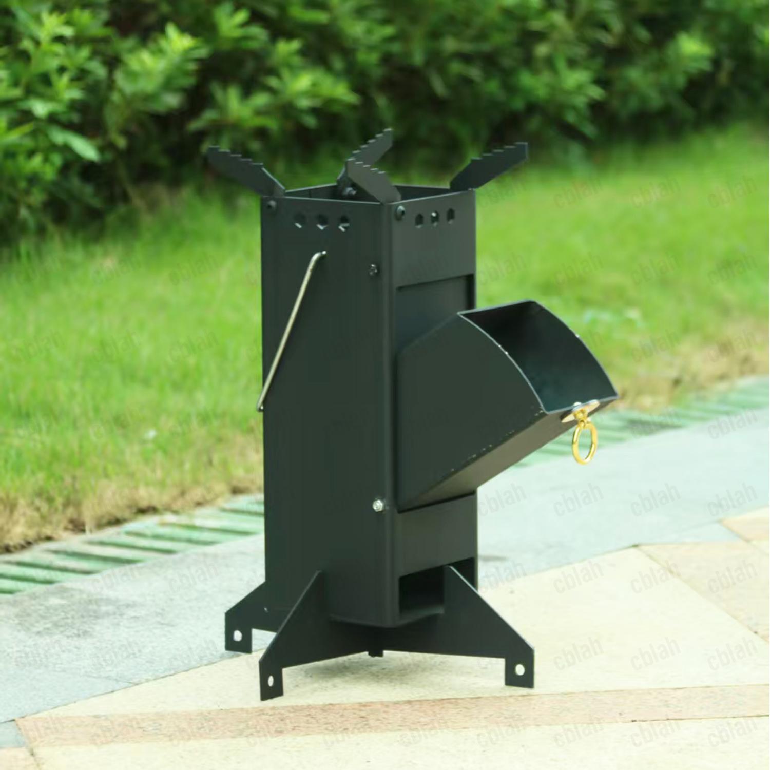 

Портативная дровяная печь, походная печь для обогрева палатки, компактная конструкция из тяжелого чугуна для приготовления пищи на открытом воздухе и кипячения воды