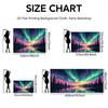 2D Colorful Sky Forest Tapestry, Northern Lights Aurora Borealis Over Pine Trees Wall Hanging, Scenic Decor