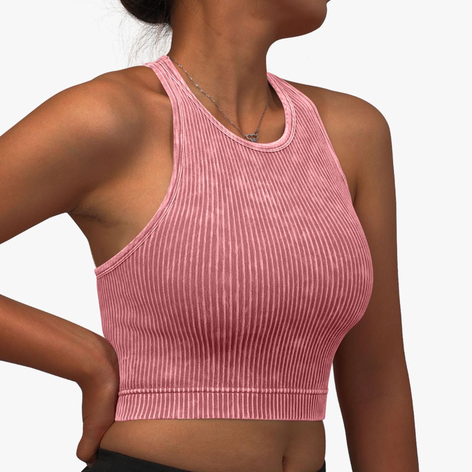 

Женские однотонные спагетти с тонкой лямкой Racerback для тренировок, йоги, тренажерного зала, фитнеса, спортивные топы S красный