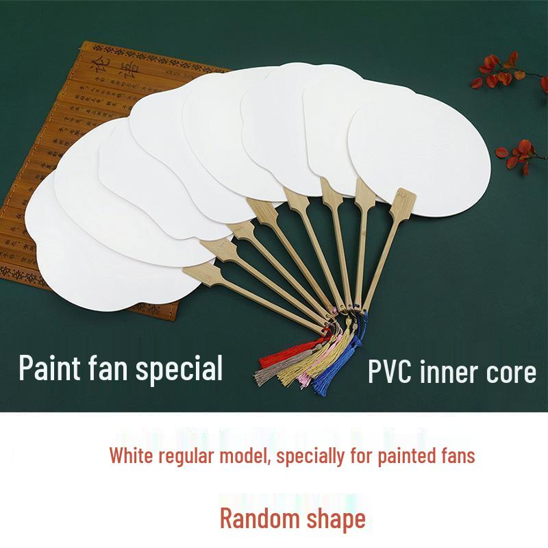 DIY Lacquer Paper Fan Kit: Handmade Exquisite Round Fan with Chinese Pigments and Retro Style Tie-Dye
